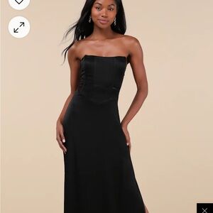 Elegant Black Strapless Dress